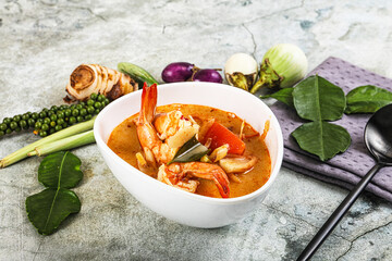 Tom Yum soup with prawn