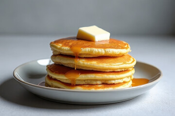 Delicious Ricotta Pancakes: Cozy Corner Food Photography with Split Lighting and Clean Style
