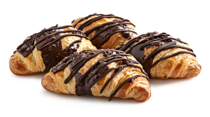 Chocolate Drizzled Croissants