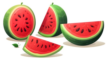 Exotic and Nutritious Watermelon Fruit: Ideal for Tropical Flavors and Balanced Nutrition