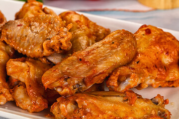 Grilled spicy chili chicken wings