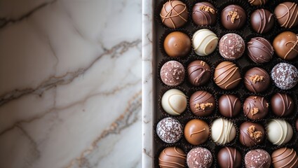 Obraz premium Food Ingredient Bourbon Ball Chocolate Truffle Delight