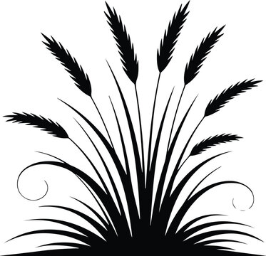 recommend clip art: Cattails and Reeds Silhouette Set | Wild Grass Vector Icons Nature Grass Silhouettes | Cattails, Reeds, and Meadow Elements