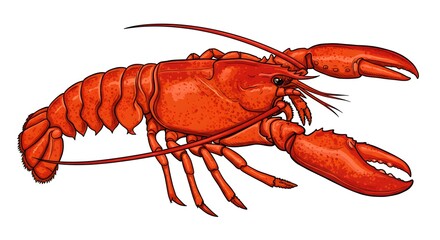 lobster isolated on white