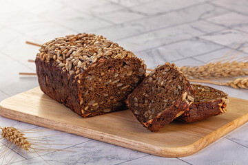 Browl rye bread with seeds