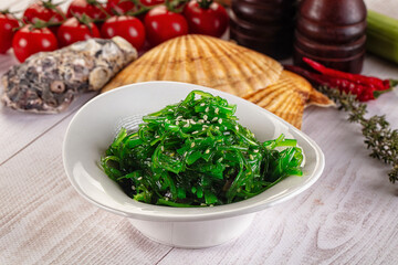 Japanese Chuka Wakame with sesame seeds