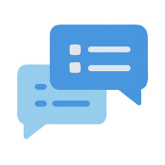 Blue Speech Bubbles: Chatting, Messaging, and Communication Icon