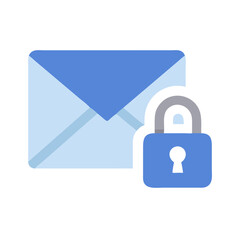 Secured Email Encryption: Mailbox with Padlock Vector Illustration