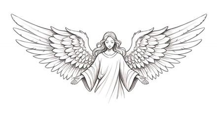 Obraz premium Angel figure illustration