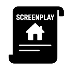 movie script icon on white background vector
Movie vector icon