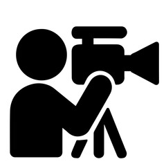 cameraman icon with video camera on white background vector
Vector cinema icon