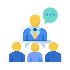 Online Training or Presentation with Remote Audience Icon