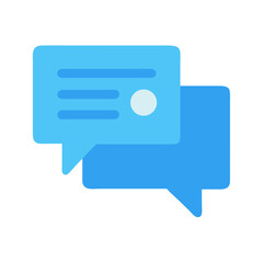Blue Message Bubbles Icon Communication Chat Social Media