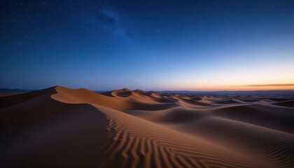 Naklejka premium sunset over the desert