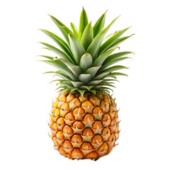 Fototapeta premium Ripe Pineapple Isolated On Transparent Background. High-Resolution Image. Pineapple PNG.