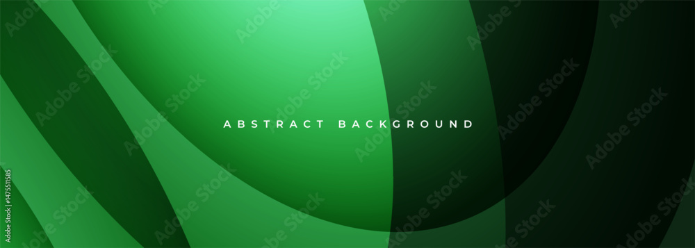 Poster abstract modern geometric green background. vector illustration wide banner graphic design template 