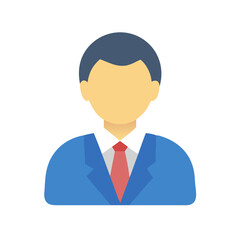 Professional Icon: Man in Suit and Tie on Black