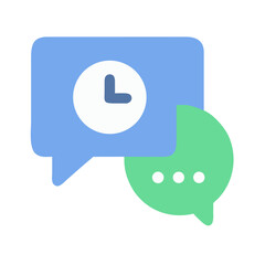 Appointment Scheduling Chat Icon in Blue and Green