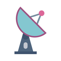 Satellite Dish Illustration for Telecommunications and Space Research