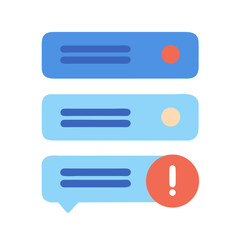 Obraz premium Stacked Messages with Notifications or Alerts Illustration