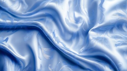 Obraz premium Flowing blue fabric textured backdrop