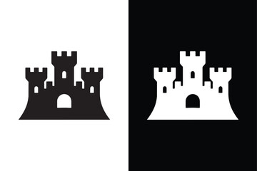 Obraz premium Fortress icon vector on White Background ,Vector Art Illustration on white background.