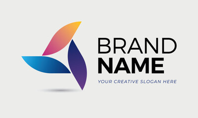 abstract gradient dynamic shapes logo