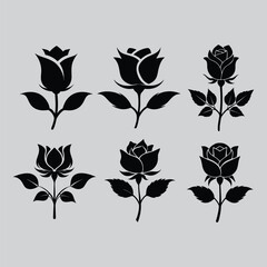 Elegant Rose Silhouette Artwork