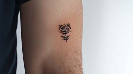 Small Rose Tattoo on Arm.