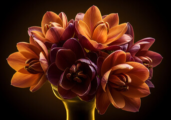 Unique Royal Flowers Photography - Shining Luxury Floral Image - cinematic royal aesthetic, highlighting elegance and nature’s beauty