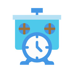 Alarm Clock Time Machine Retro Futuristic Icon