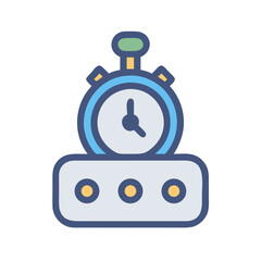 Stopwatch icon illustration on black background for stock use