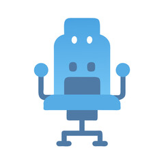 Whimsical Blue Robot Illustration on a Black Background
