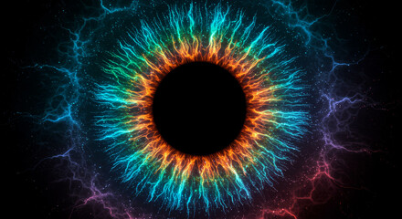 Abstract Eye with Contrasting Colors