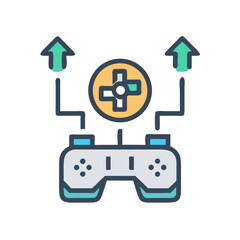 Gaming Controller with Upward Arrows - Game Development