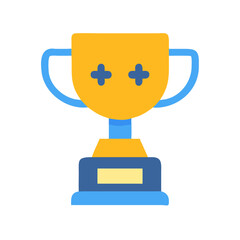 Dead trophy isolated on black background illustration