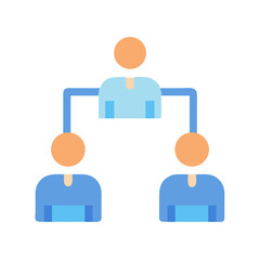 Company hierarchy structure, management chart, org chart, infographic