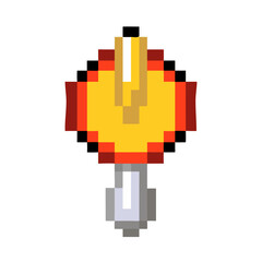 Pixel art lamp icon in 8-bit style