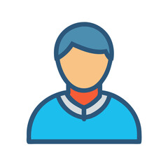 Colorful Avatar of a Man with Blue Hair