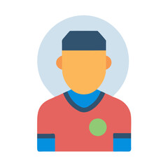 Stylized Avatar Icon of a Sports Player