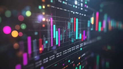 Colorful abstract data visualization display