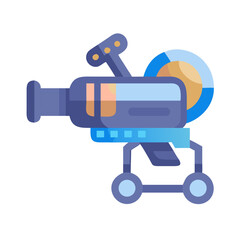 Stylized Cartoon Camera, Filmmaking Equipment, Video Production Icon