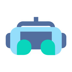 Simple Flat Design Vector Illustration of VR Headset