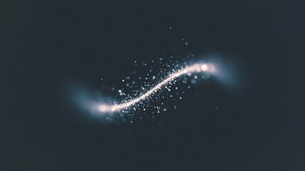 Fototapeta premium Glowing Stardust Trail with Dark Background.