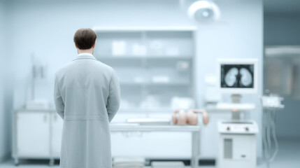 detailed view of medical examination room focused on kidney health