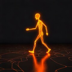 Obraz premium running man in the night
