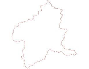 群馬県　地図　白　イラスト