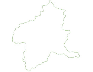 群馬県　地図　白　イラスト