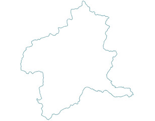 群馬県　地図　白　イラスト