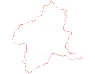 群馬県　地図　白　イラスト